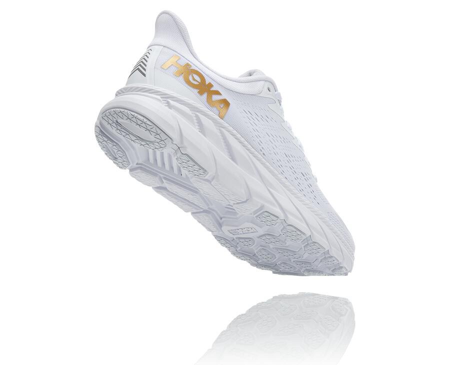 Hoka One One Mens Running Shoes - Clifton 7 - White - DZYX85791